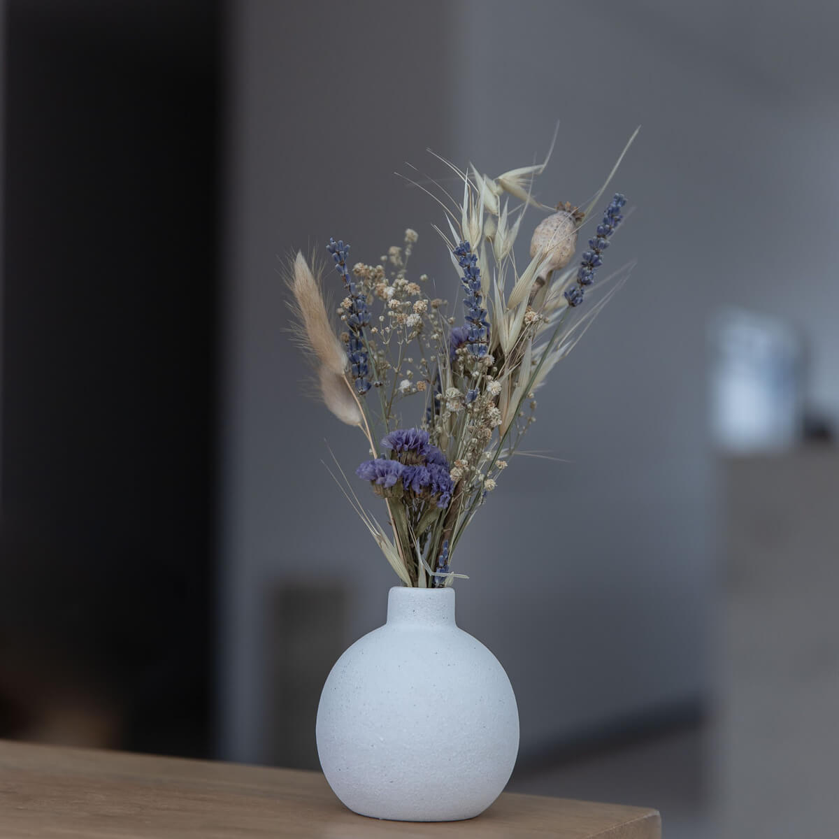 TROCKENBLUMENSTRAUSS Mini Wildblume blau - blau - Blau, Naturmaterialien (30cm) - Lykke & You