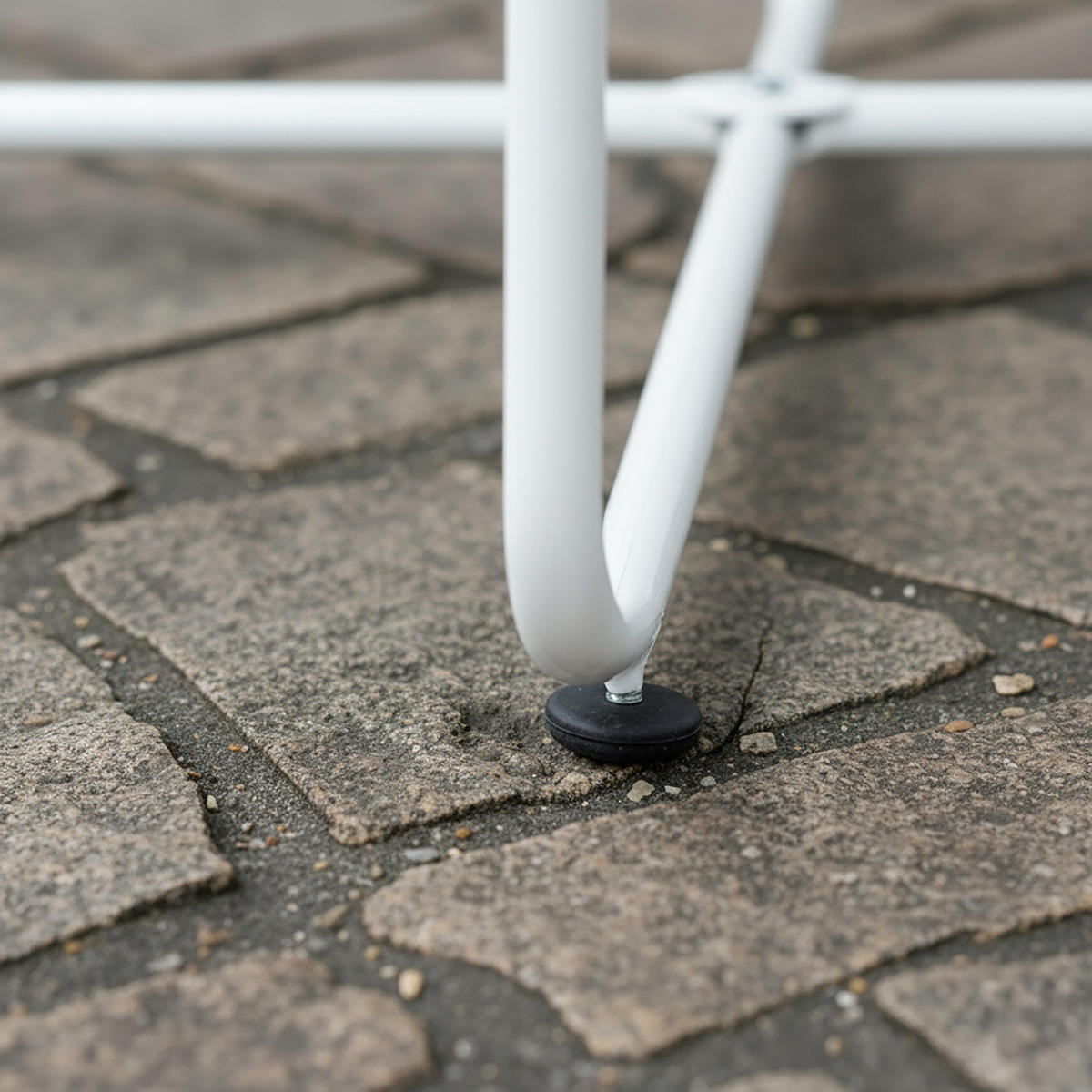 BEISTELLTISCH - Weiß, Metall (44/44/46cm) - Relaxdays