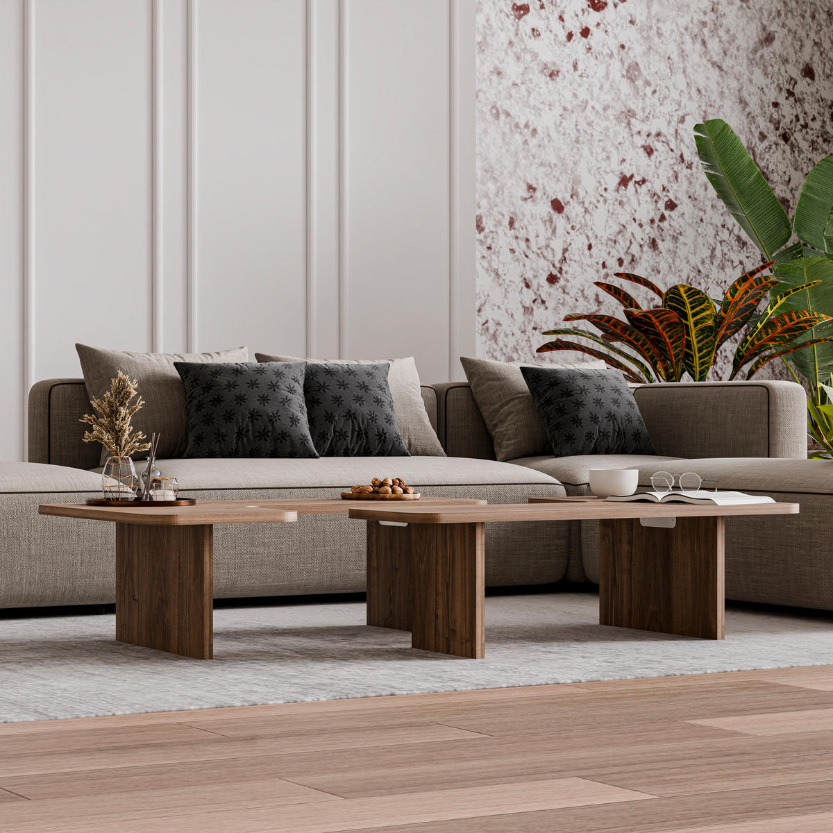 COUCHTISCH Toro Walnuß - Walnussfarben, Holzwerkstoff (89/58/28cm) - Decorotika