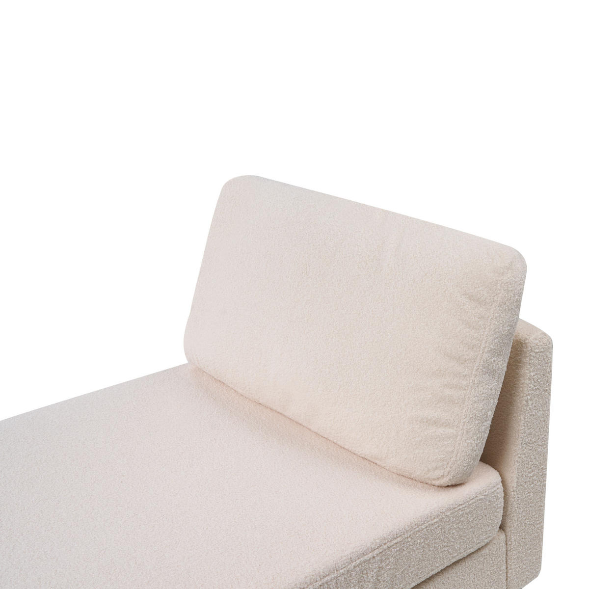 ČALOUNĚNÉ LEHÁTKO CHAISE LONGUE Látka Krémově bílé Archiane - bílá/černá, textil (170/60/85cm) - Beliani