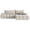 ECKSOFA Dandelino Creme mit Bouclé-Bezug, rechts - Creme/Schwarz, Kunststoff/Textil (275/168cm) - Selsey