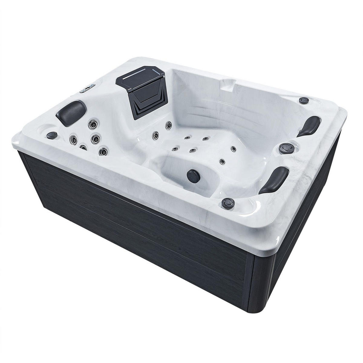 WHIRLPOOL Oasis mit Treppe Outdoor - Anthrazit, Kunststoff (210/80/160cm) - Artsauna