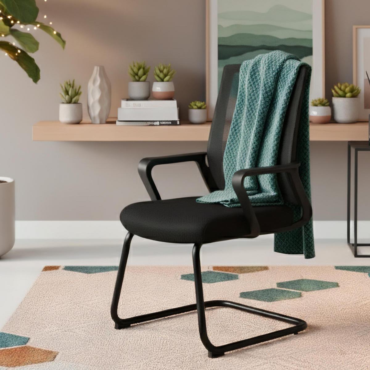 SCHWINGSTUHL Kunststoff Schwarz - Schwarz, Kunststoff (58/96/60cm) - CLP