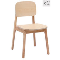 STUHL 2er-Set Holz Braun - Braun, Holz (46/80/49cm) - Nordlys