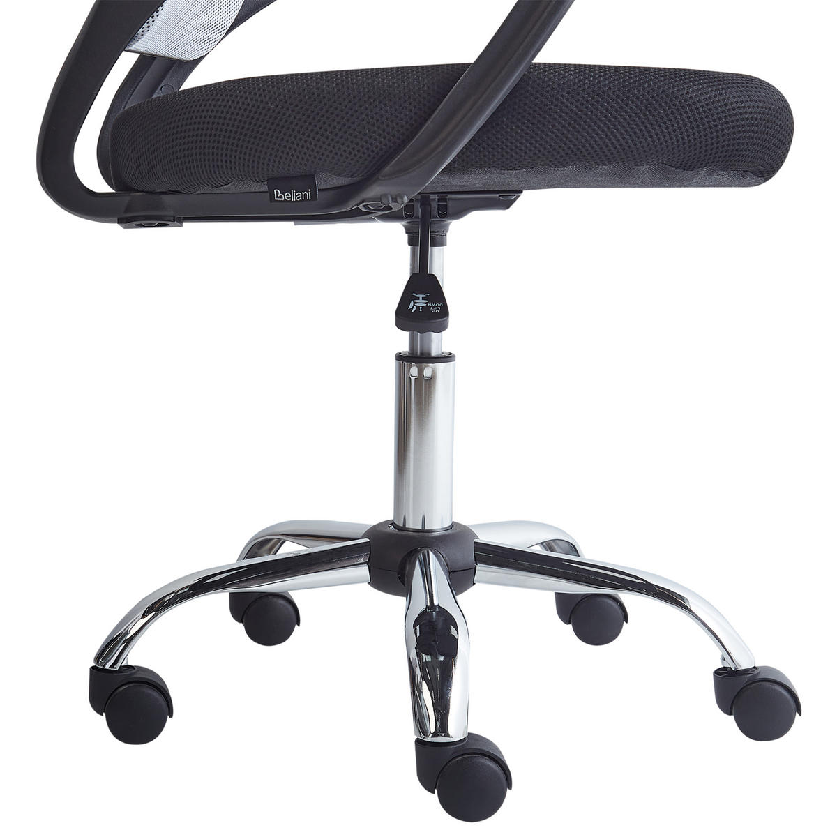 KANCELÁŘSKÁ ŽIDLE Černá/Bílá Solid - černá, textil (60/88/60cm) - Beliani
