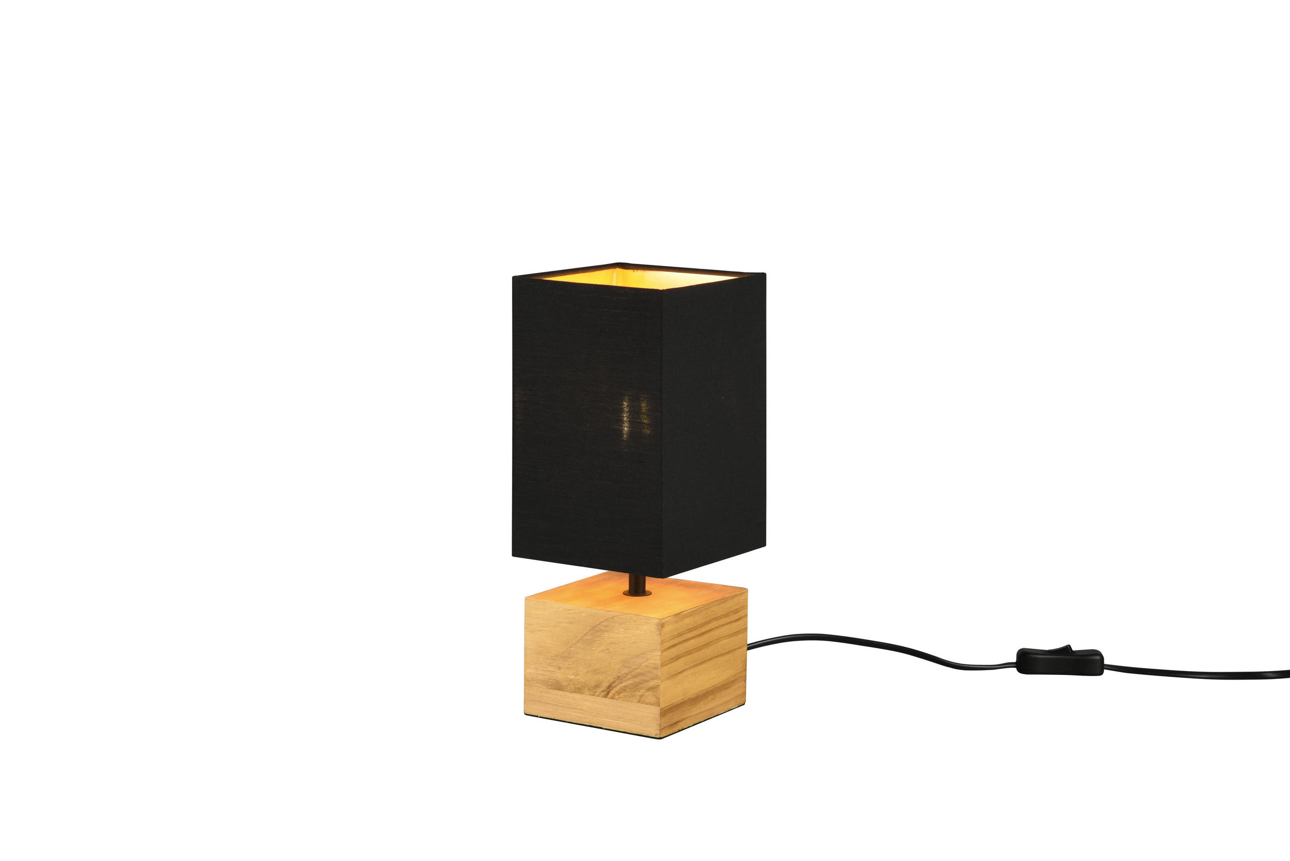 Trio Leuchten Tischlampe Schwarz 12x30x12 cm