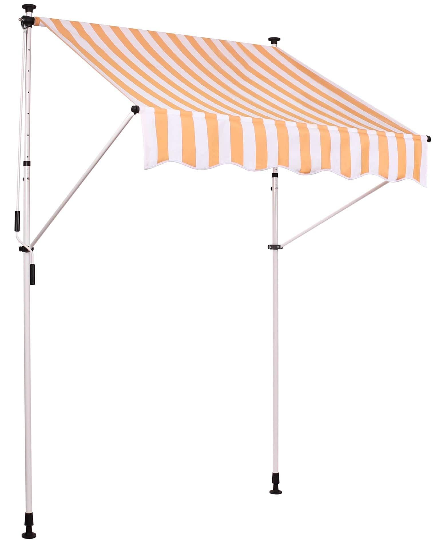 MARKISE Stoff weiß/gelb - Gelb/Weiß, Textil (350/200/120cm) - CLP
