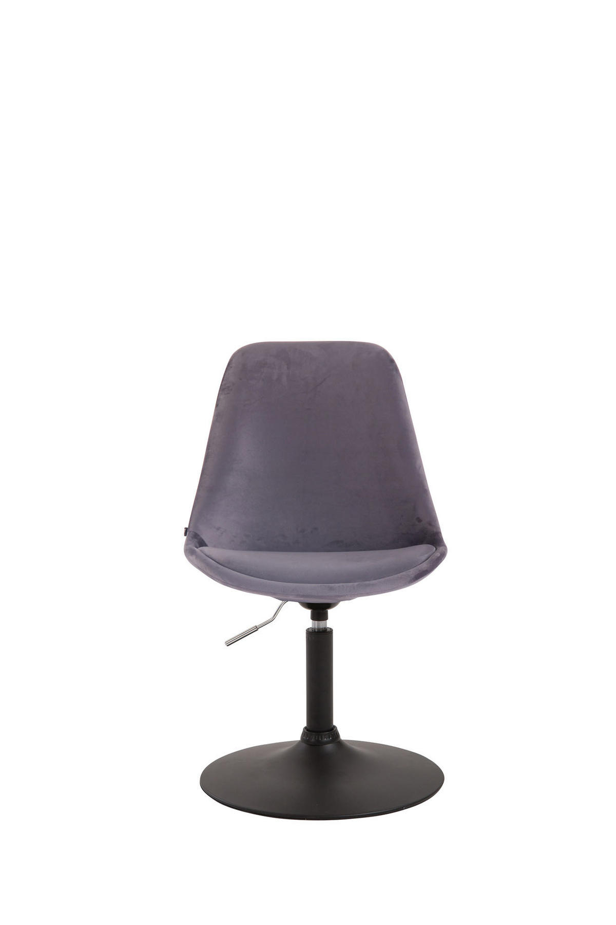 ESSZIMMERSTUHL Samt dunkelgrau - Dunkelgrau/Schwarz, Textil/Metall (48/76/57cm) - CLP