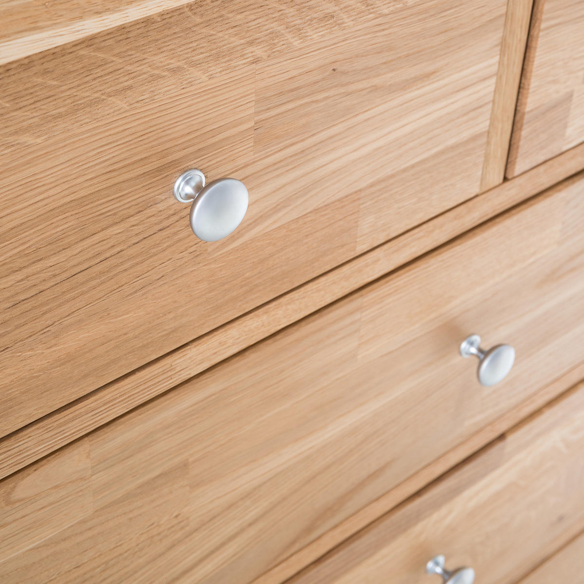 KOMMODE - Eiche massiv - Eichefarben, Holz (90/90/40cm) - home24