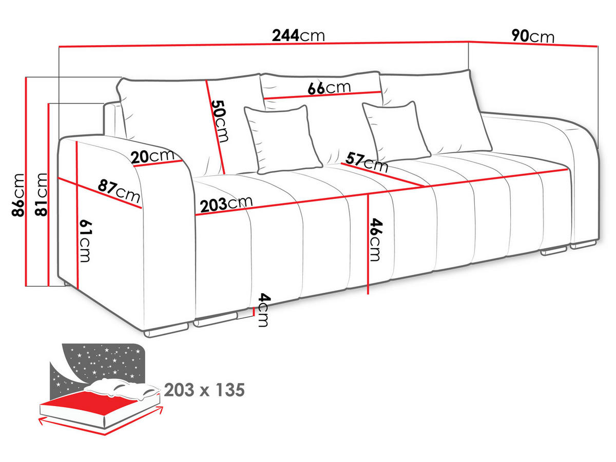 SCHLAFSOFA Pufetto Boucle - Hellbraun/Silberfarben, Holz/Textil (244/86/90cm) - MIRJAN24