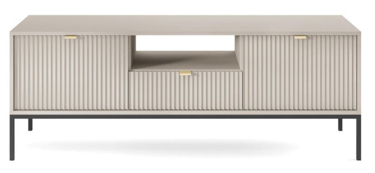 TV-SCHRANK Kaschmir Schwarz NEW RTV - Ecru, Holzwerkstoff (154/56/39cm) - Sepro Meble