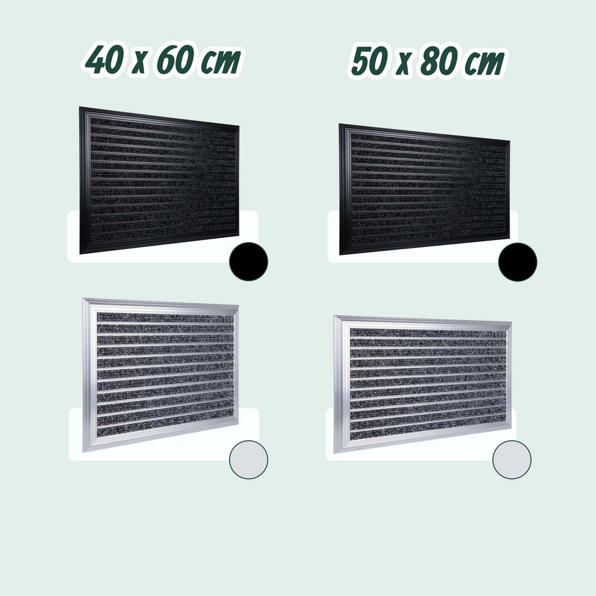 ROHOŽ - viacfarebná, kov/textil (60/40cm) - Relaxdays