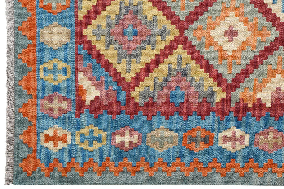 HANDWEBTEPPICH Kelim Gashgai Rot 183/127 cm Schurwolle - Rot, Textil (127/183cm) - Looma