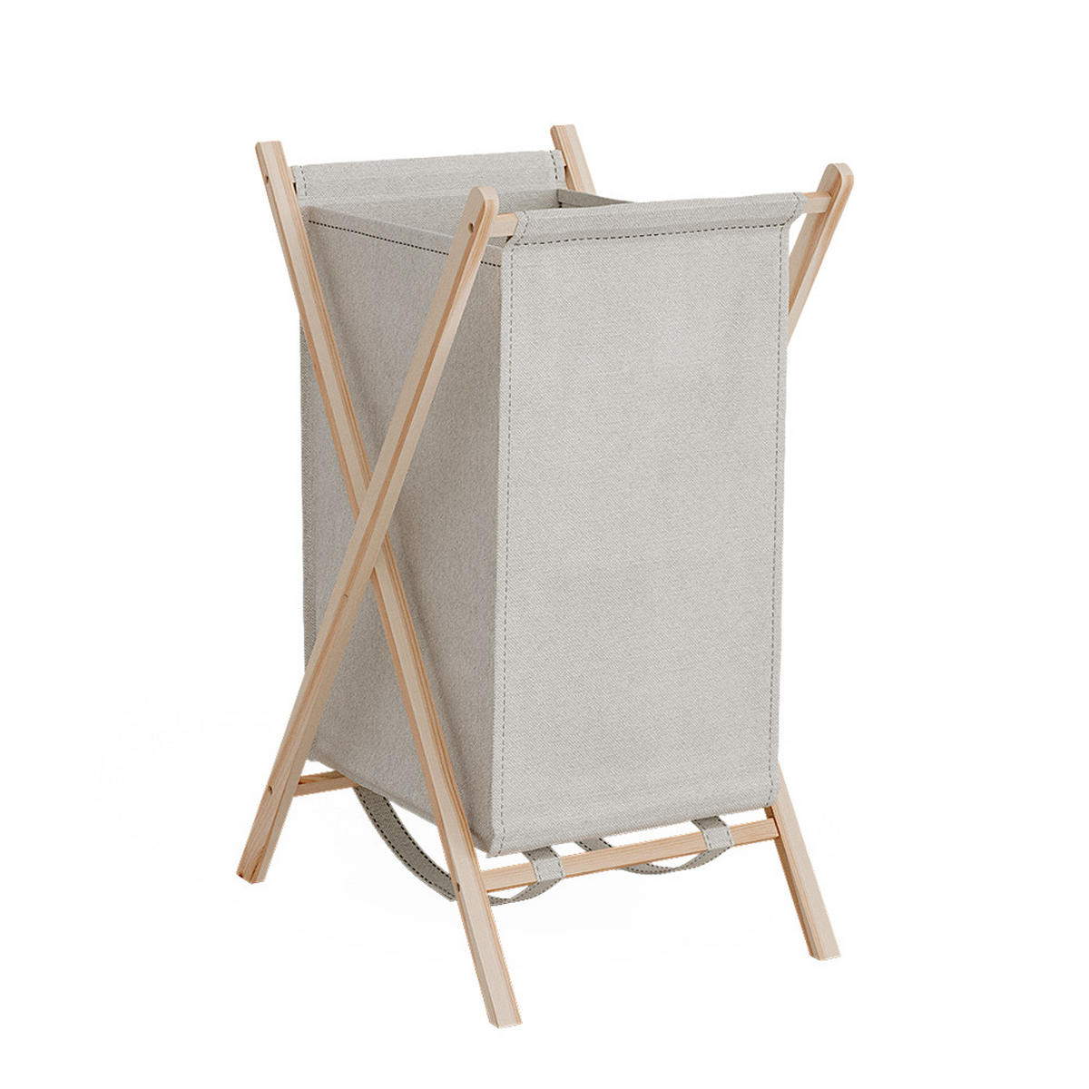 WÄSCHEKORB Bruno Beige 40 x 64 cm - Beige/Naturfarben, Holzwerkstoff (40/64/45cm) - Vicco