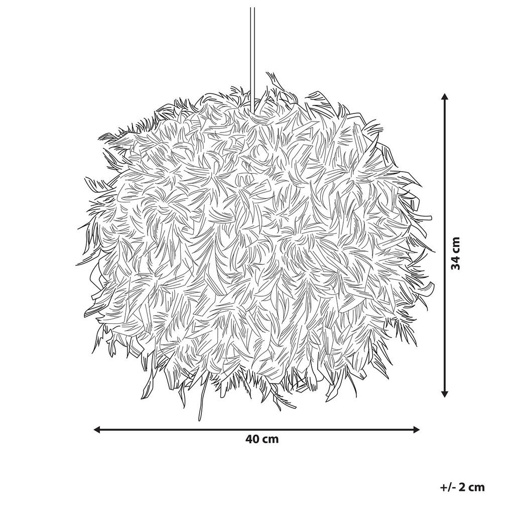 Thumbnail - Beliani Hängeleuchte, Weiß, Naturmaterialien, 40x154x40 cm, Lampen & Leuchten, Innenbeleuchtung, Hängelampen, Pendelleuc...