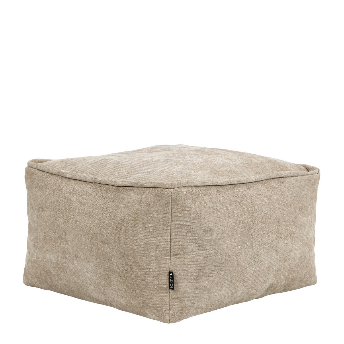 SITZPOUF Chenille Amara - Beige, Kunststoff/Textil (40/24/40cm) - icon