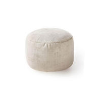 POUF Nova Cream 55x55x30 cm - Beige, Textil (55/30/55cm) - KUNSTLOFT
