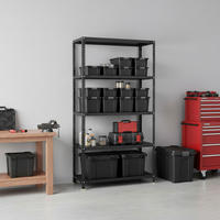 SCHRAUBREGAL PANDA TALL | HxBxT 200x100x40cm | 5 Fachböden | Fachlast 100kg | Anthrazit - Anthrazit, Metall (100/200/40cm) - PROREGAL