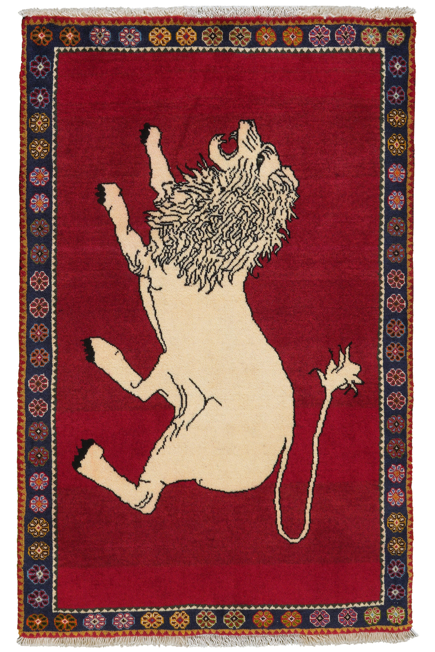 TEPPICH Gashgai Rot 130/83 cm Schurwolle - Rot, Textil (83/130cm) - Looma