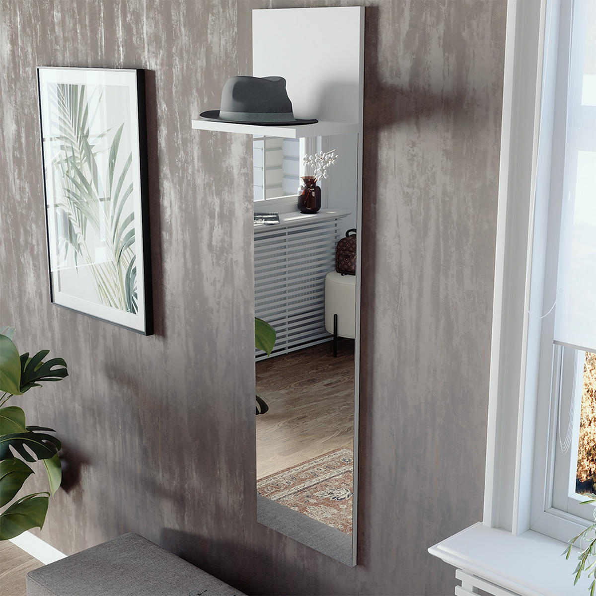 NÁSTĚNNÝ VĚŠÁK Siri Bílá - bílá, kompozitní dřevo (36/135/21.6cm) - Vicco