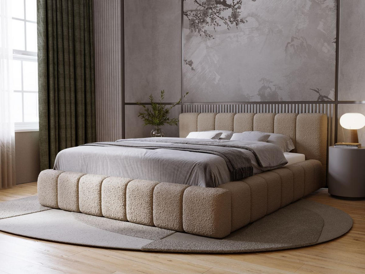 POLSTERBETT Orio 160x200 Braun - Braun, Textil (160/200cm) - Graingold