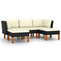 GARTENSET Yearley 5-teilig - Schwarz, Metall - Nettlife