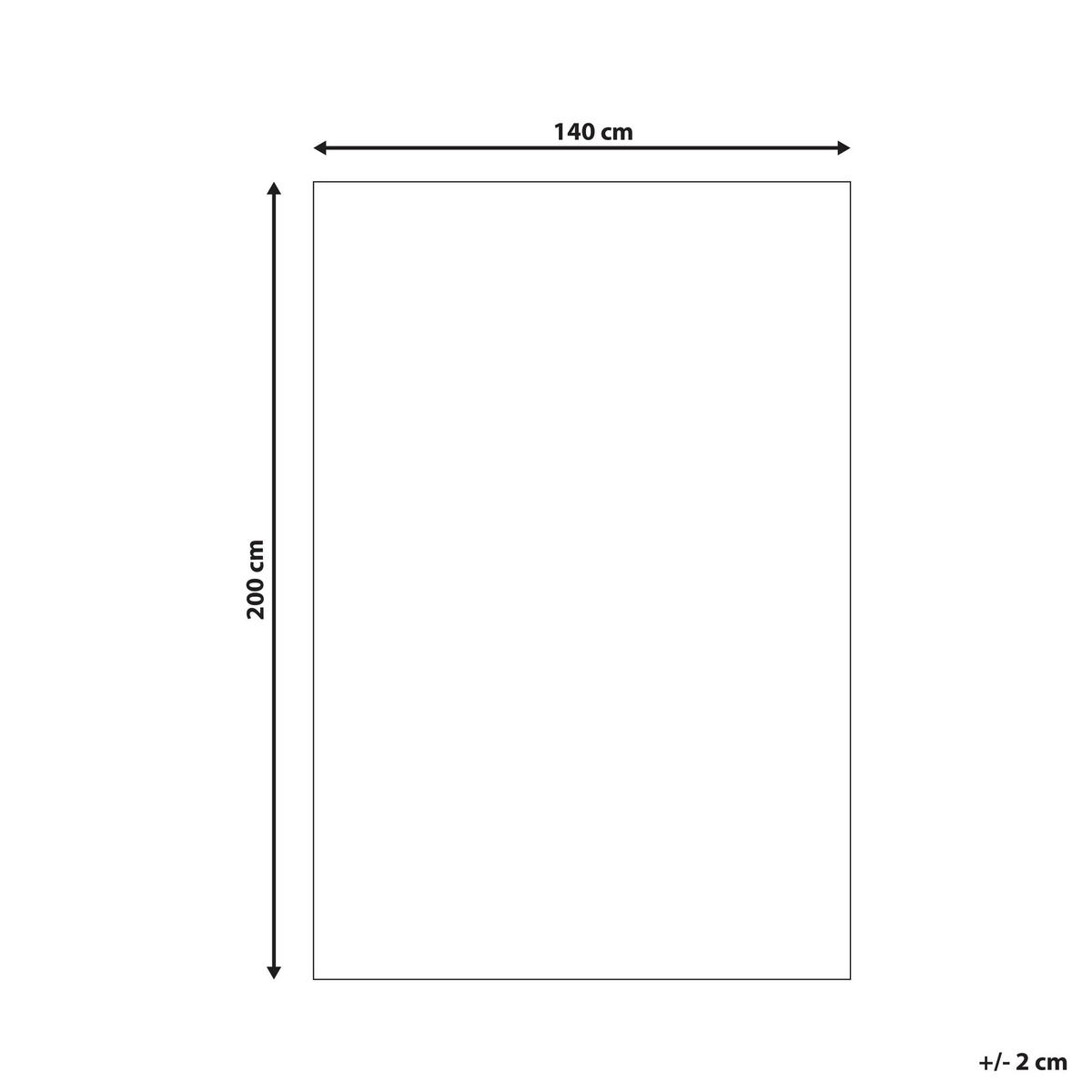CHLUPATÝ KOBEREC SHAGGY Cide 200/140 cm - černá, plast (140/200cm) - Beliani