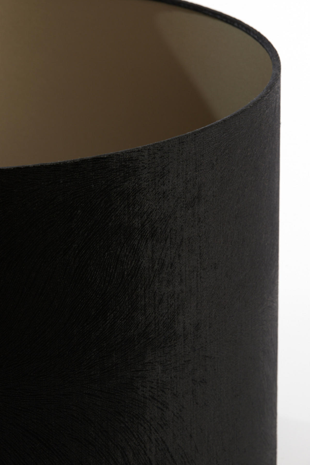 LAMPENSCHIRM Lubis Schwarz Ø50/38 cm - Schwarz, Textil (50/50/38cm) - Light & Living