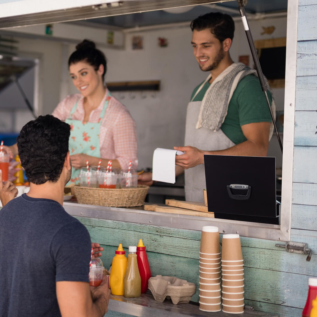 GELDKASSETTE Euro-Münzzählbrett - Schwarz, Kunststoff/Metall (36/11.5/28.5cm) - Relaxdays