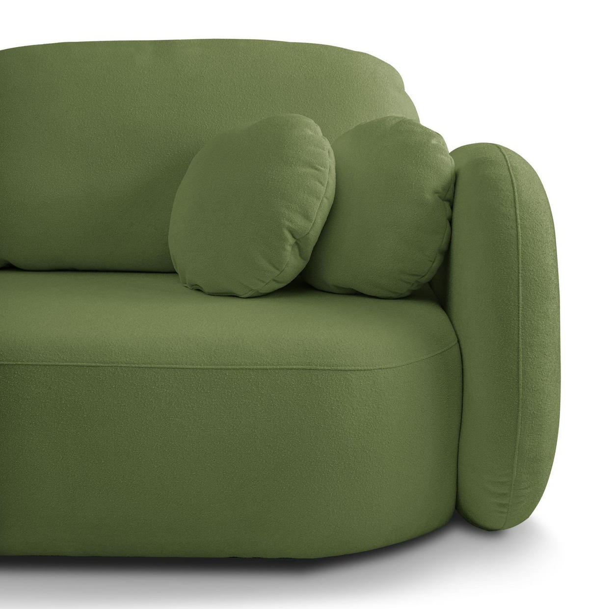 SCHLAFSOFA LIO, Sofa mit Schlaffunktion und Bettkasten, Farbe: Grün, Velourstoff - Grün, Textil (238/86/101cm) - Sepro Meble