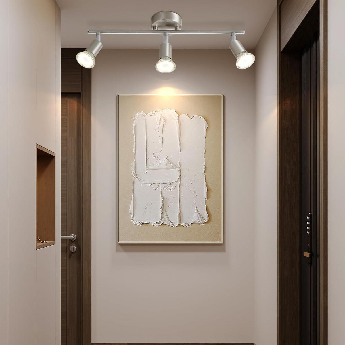 DECKENSTRAHLER Glühfeld 8/13/40 cm - Alufarben, Metall (40/8/13cm) - ZMH