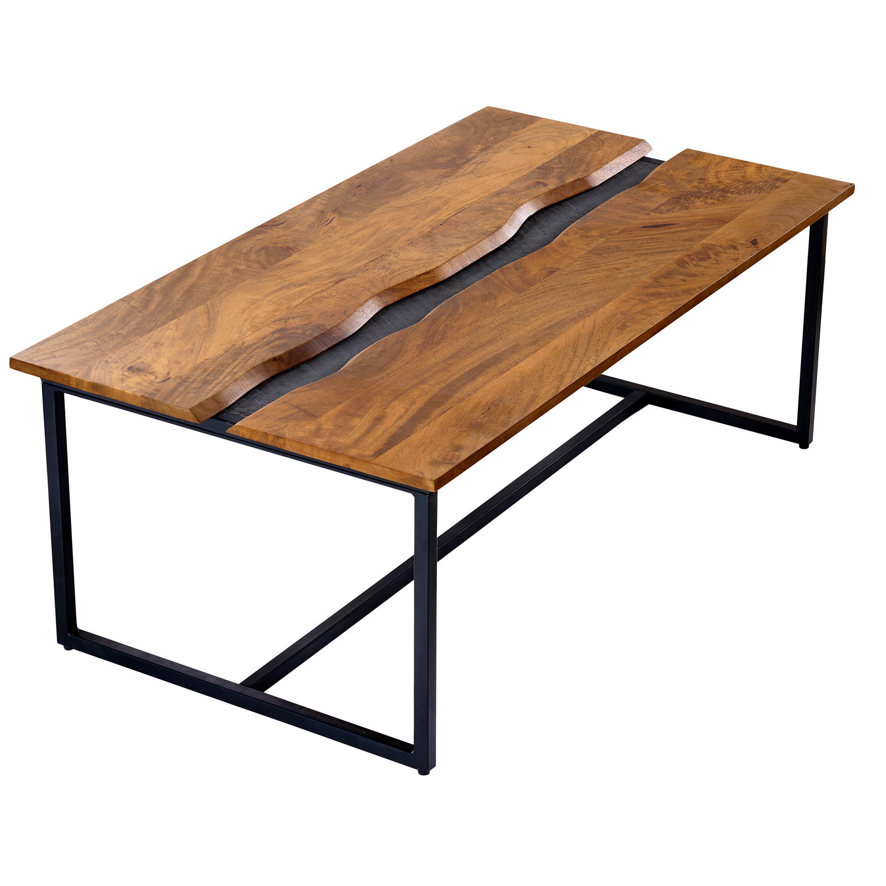 COUCHTISCH AMAZONAS Mango rechteckig Natur 110cm - Braun, Holz/Metall (60/110/40cm) - riess-ambiente