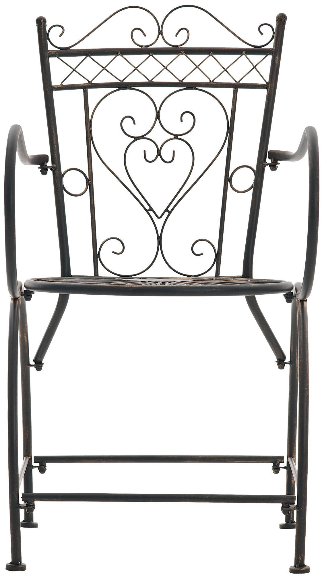 GARTENSTUHL Metall Bronze - Bronzefarben, Metall (48/88/60cm) - CLP