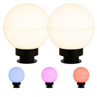 LED AUSSENLEUCHTE Kugel Weiß 2er Set - Weiß, Kunststoff (20/20/51cm)