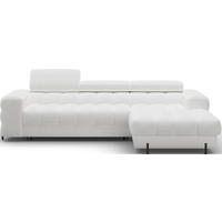 ECKSOFA FELRO mit Schlaffunktion, Bettkasten & verstellbaren Kopfstützen – Modernes Premium-Ecksofa in L-Form - Weiß, Kunststoff (181/285cm) - Wohnideebilder