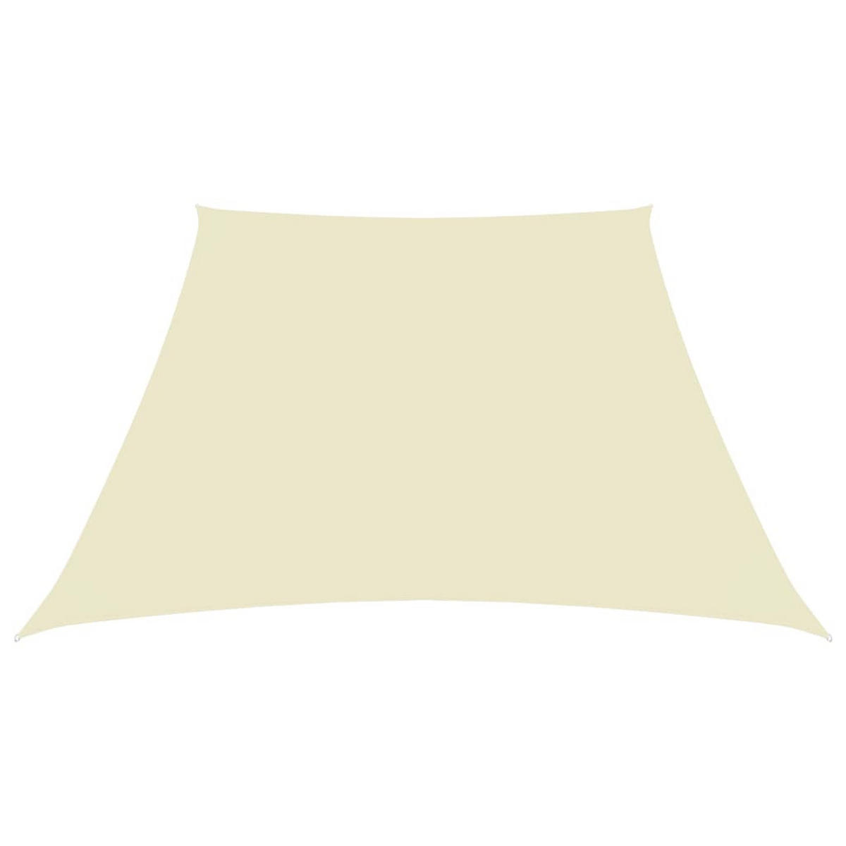 SONNENSEGEL Oxford-Gewebe Trapezförmig 2/4x3 m Cremeweiß - Creme, Textil (200/300cm) - furnicato