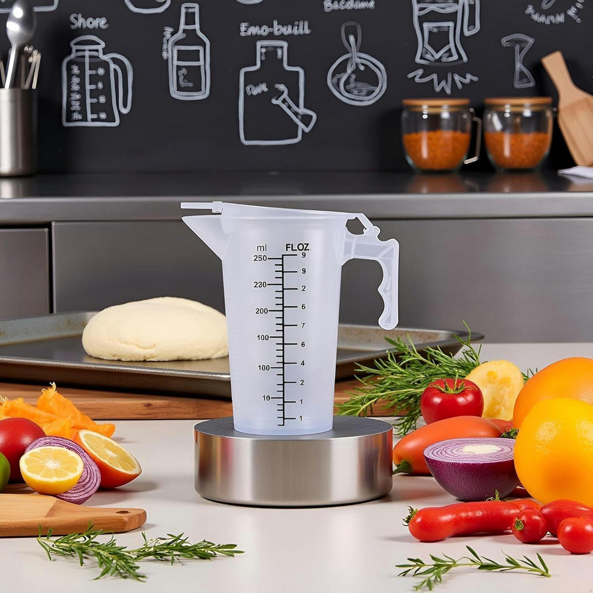 MESSBECHER transparent 250 ml - Transparent, Kunststoff (0.25L)