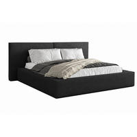 POLSTERBETT 06 Bouclé 140 x 200 cm – Arena - mit Bettkasten und Metall-Lattenrost - Schwarz, Metall (206/234cm) - ROYAL24_MARKT