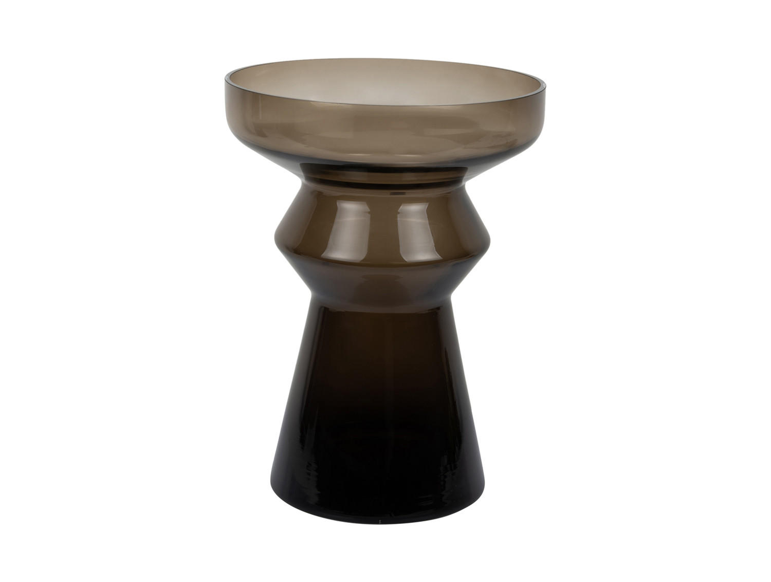 VASE Majesto Braun 22.5/22.5/30 cm - Braun, Glas (30cm) - Present Time