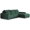 ECKSCHLAFSOFA Benny grün rechts - Schwarz/Grün, Kunststoff/Textil (271/185cm) - Beautysofa