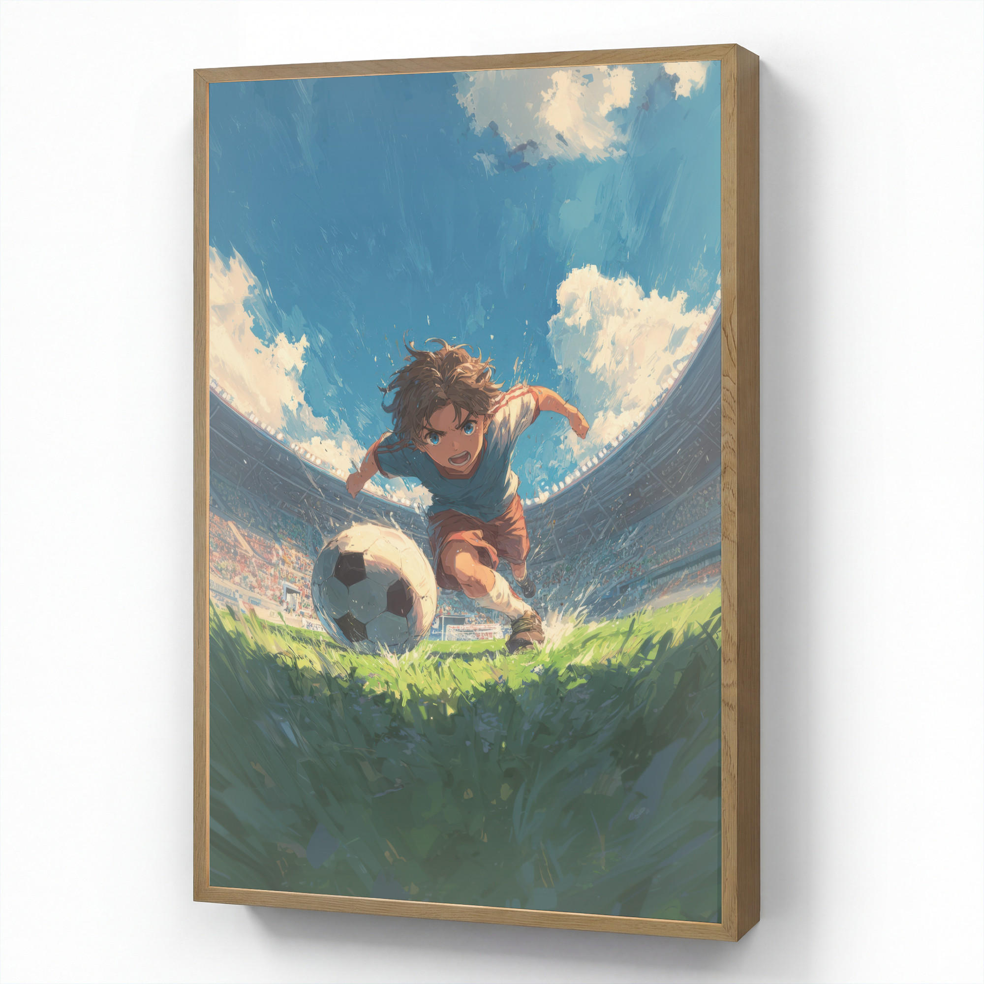 OnlyWow DOBÍJECÍ NOČNÍ LAMPIČKA Stadion - Fotbalista - Míč 70x100 cm