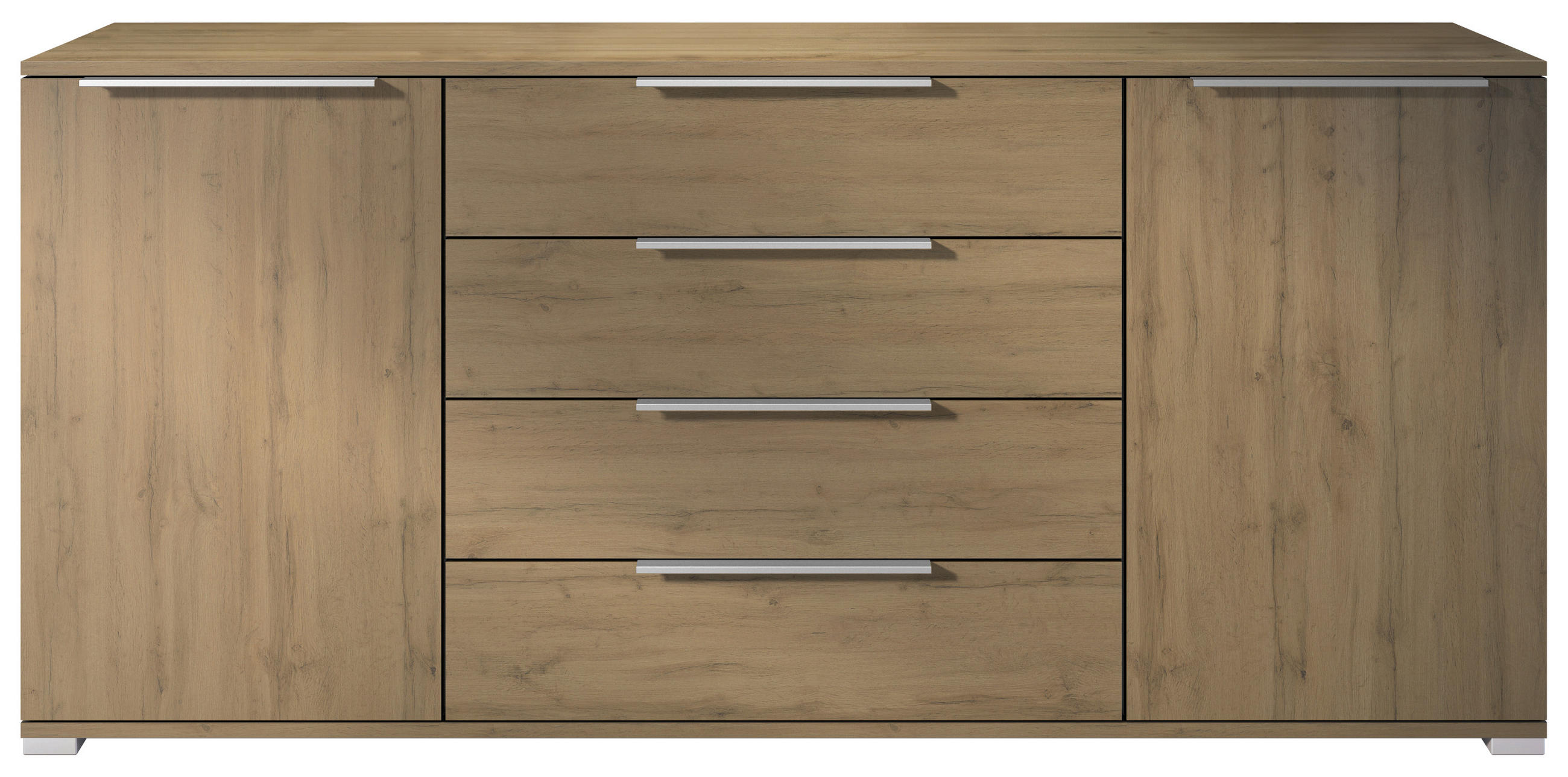SIDEBOARD Linio Eiche Evoke - Eiche San Remo, Holzwerkstoff (166.5/75.5/35cm) - Vladon