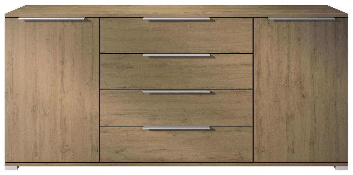 SIDEBOARD Linio Eiche Evoke - Eiche San Remo, Holzwerkstoff (166.5/75.5/35cm) - Vladon