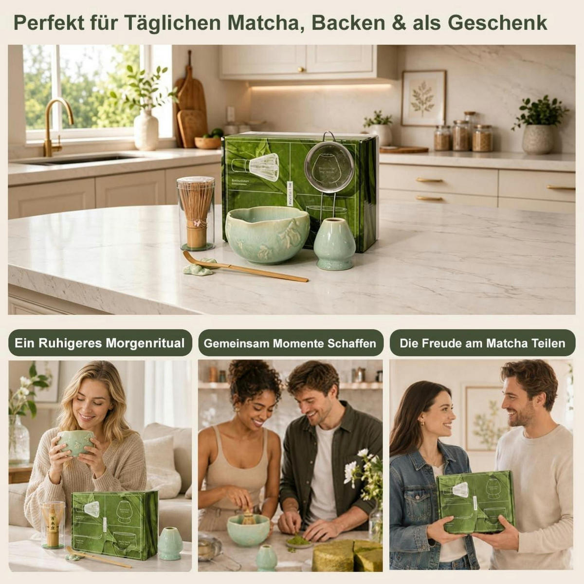 MATCHA Set 7-teilig Keramik Grün - Grün, Keramik (20/11/30cm)