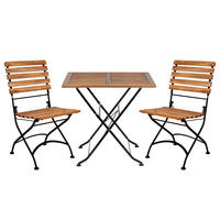 GARTENMÖBEL-SET (3-teilig) Parklife - Schwarz, Holz/Metall - BUTLERS