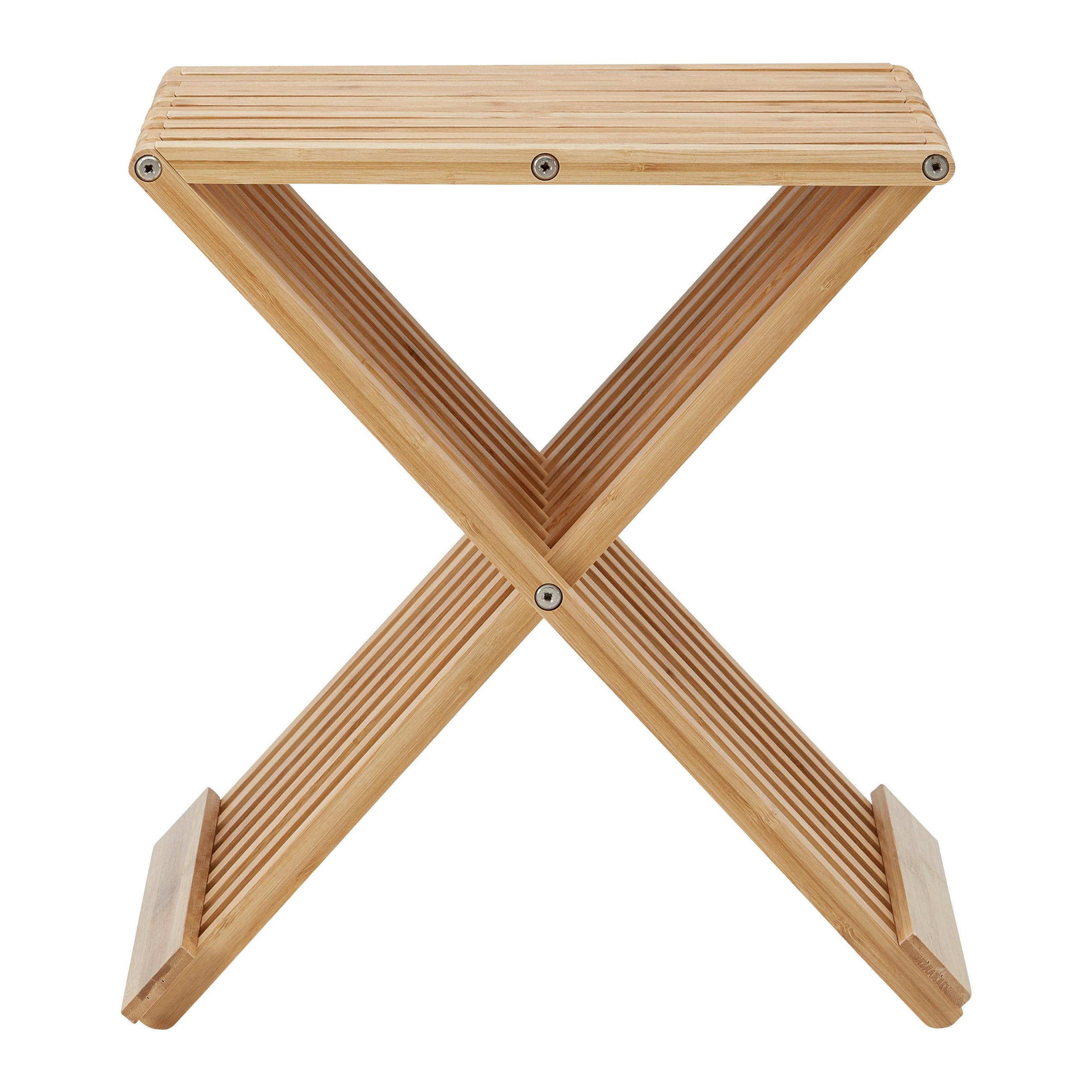 HOCKER Bonny Naturfarben Bambus - Naturfarben, Naturmaterialien (40/45/32cm) - Bessagi Home