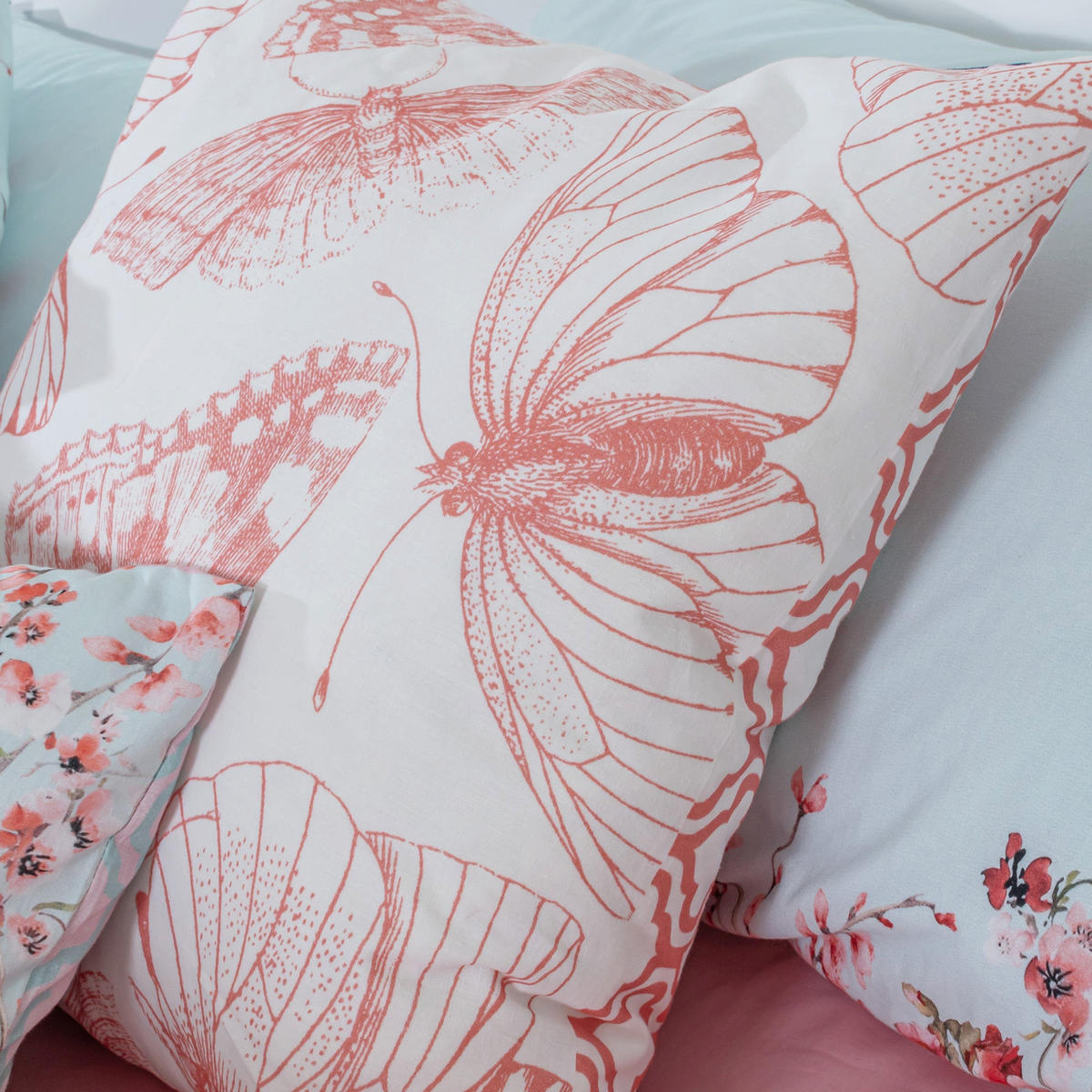 KISSENBEZUG chinoiserie 50x50 + 50x30 cm mehrfarbig - Multicolor, Textil (50/50cm) - Happy Friday