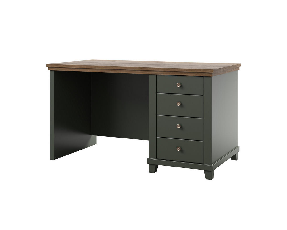 SCHREIBTISCH EVOLETTA 140x70x77 cm Bürotisch Computertisch, Hellgrün - Hellgrün, Holzwerkstoff (70/140/77cm) - MASSENO