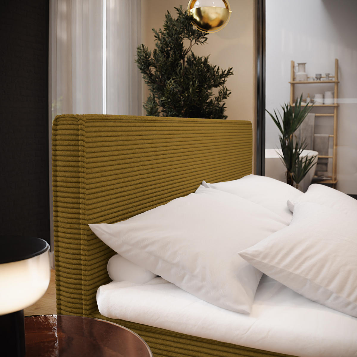 BOXBETT PELLIO 140x200 cm mit Matratze und Topper - Gelb - Gelb, Holz (140/200cm) - MASSENO