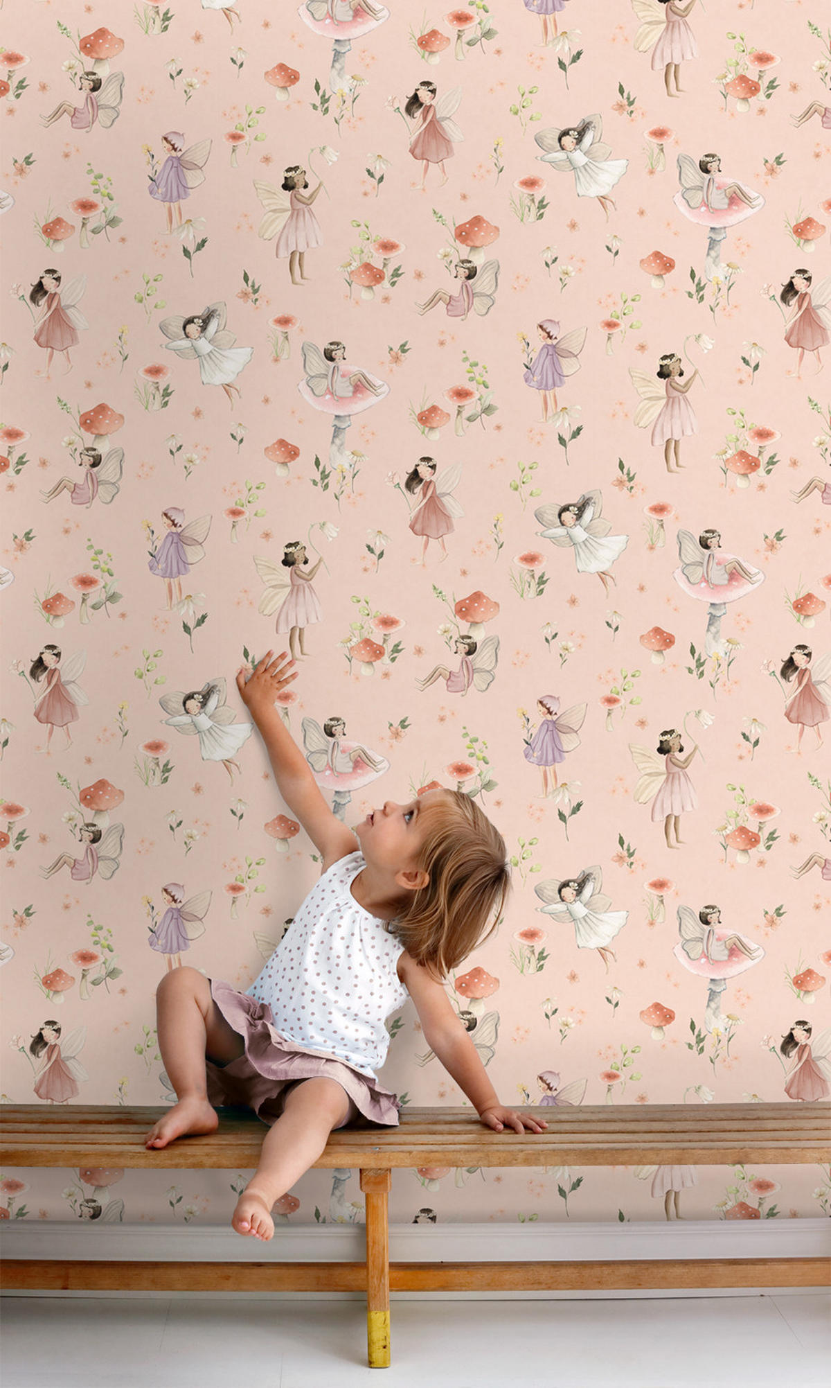 TAPETE Elfen 50 x 900 cm - Pink, Papier (50/0.1cm) - ESTAhome